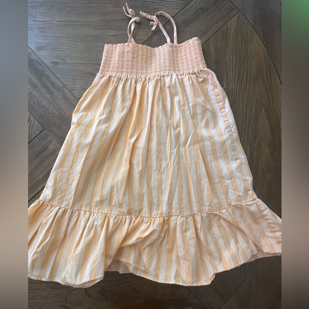 H&M Peach Striped Kids Casual Dress